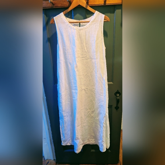 White Linen Sleeveless Maxi dress NWOT - Picture 1 of 4